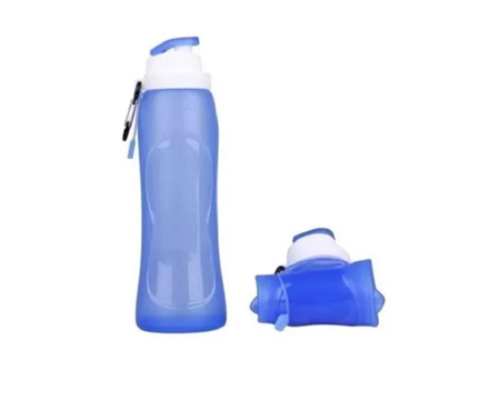 Botella Plegable S3 500ml Azul Silicosas