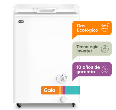 Freezer Inverter 117l Fghi100b-S Blanco Gafa