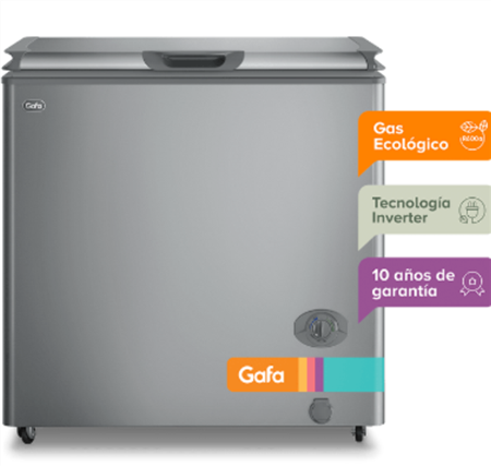 Freezer Inverter 280l Fghi300p-L Plata Gafa