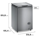 Freezer Inverter 117l Fghi100p-S Plata Gafa