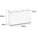 Freezer Inverter 402l D/Puerta Fghi400b-Xldp Blanco Gafa