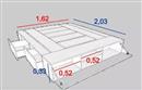 Box Linea Minimal 1.60m 4 Caj C/1pta 6443 Nevado/Gris Tables